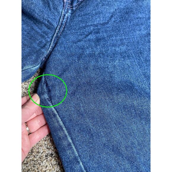 Vintage 70s Denim High Waist Jeans Purple Stitching BFD Juniors Size 13 Cowgirl - Picture 6 of 8